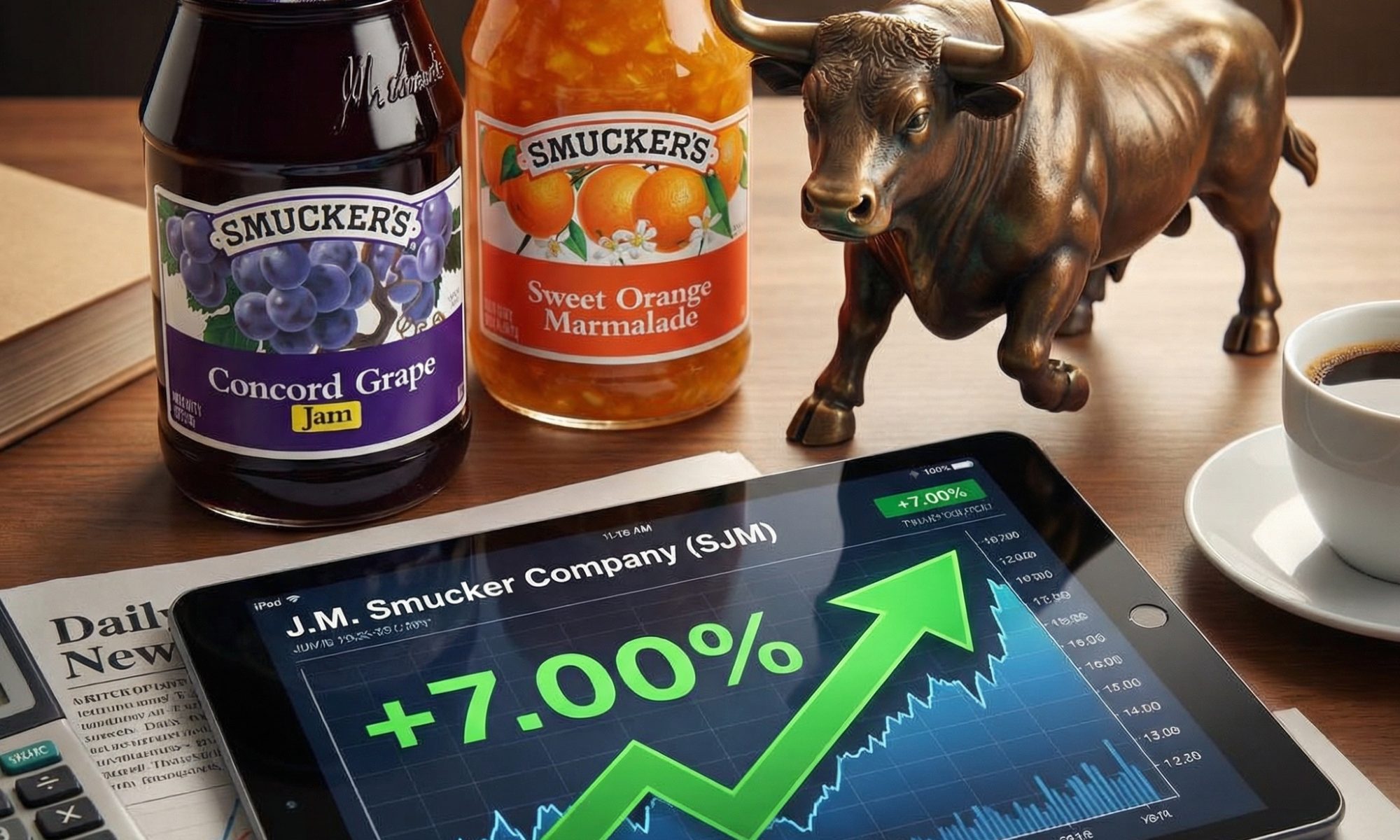 J.M. Smucker (NYSE:SJM) shares soared by 11.6% to $119.01 on Wednesday, hitting a 10-month high after the company delivered impressive quarterly results. The strong performance was fueled by higher net pricing for its coffee products and Uncrustables sandwiches, which exceeded market expectations.