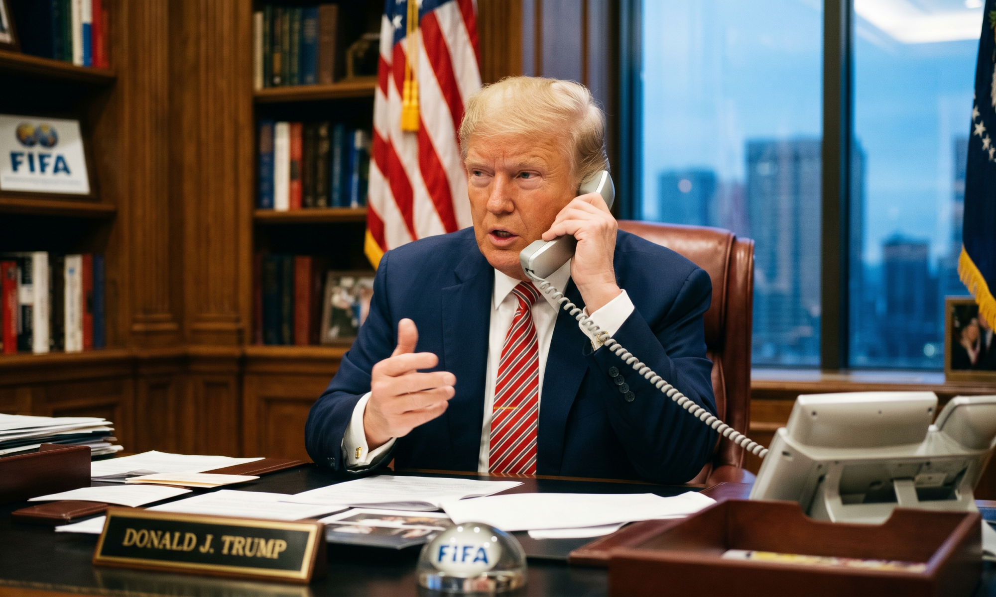 Trump phoned FIFA chief Gianni Infantino to reverse Folarin Balogun's red-card ban, sparking backlash from UEFA, Belgium, and Sepp Blatter.