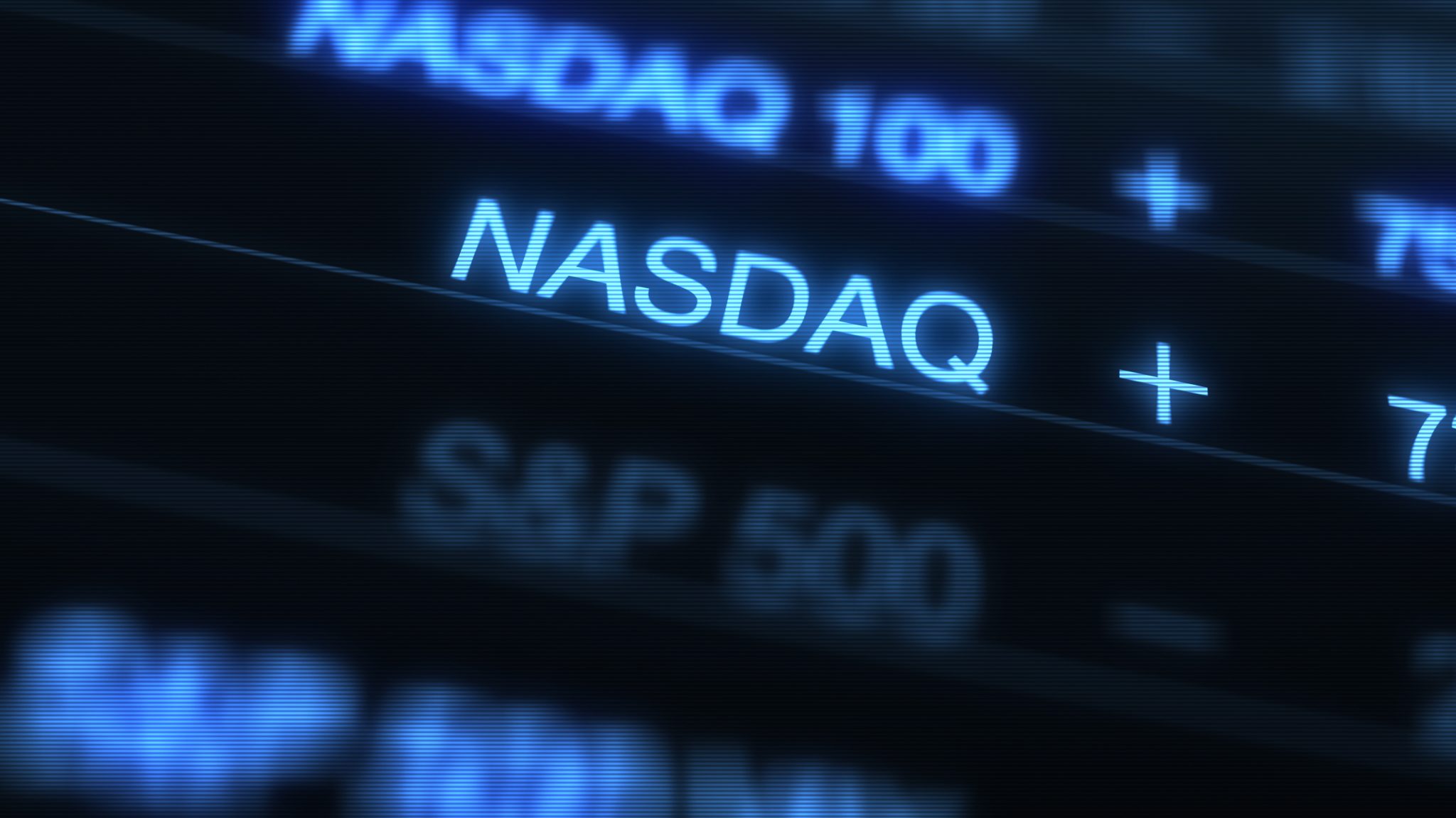 Close-up of a Nasdaq market display, representing bioAffinity Technologies regaining compliance with Nasdaq listing requirements.