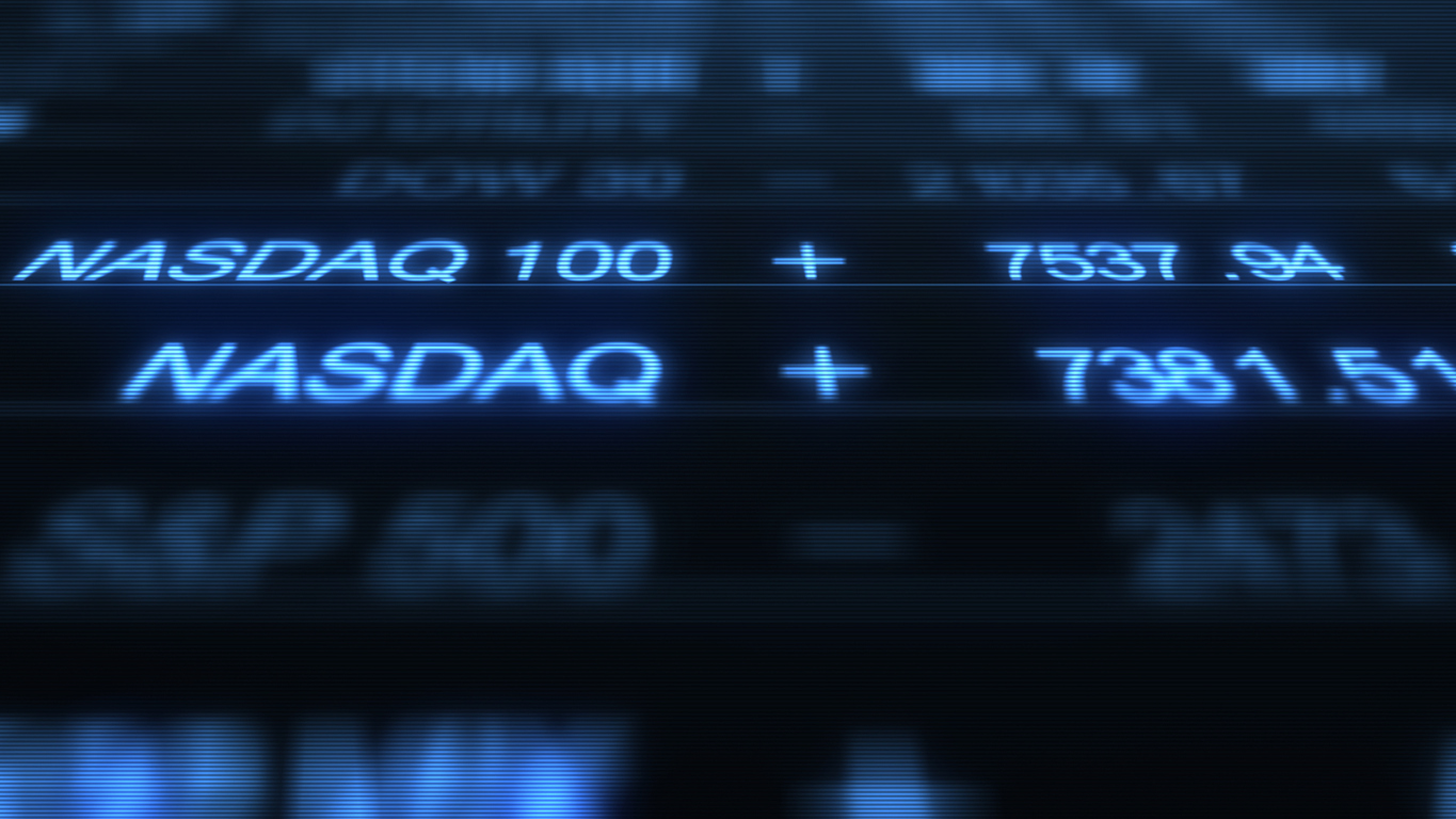 Close-up of a Nasdaq market display, representing Alzamend Neuro regaining compliance with Nasdaq’s continued-listing requirements.