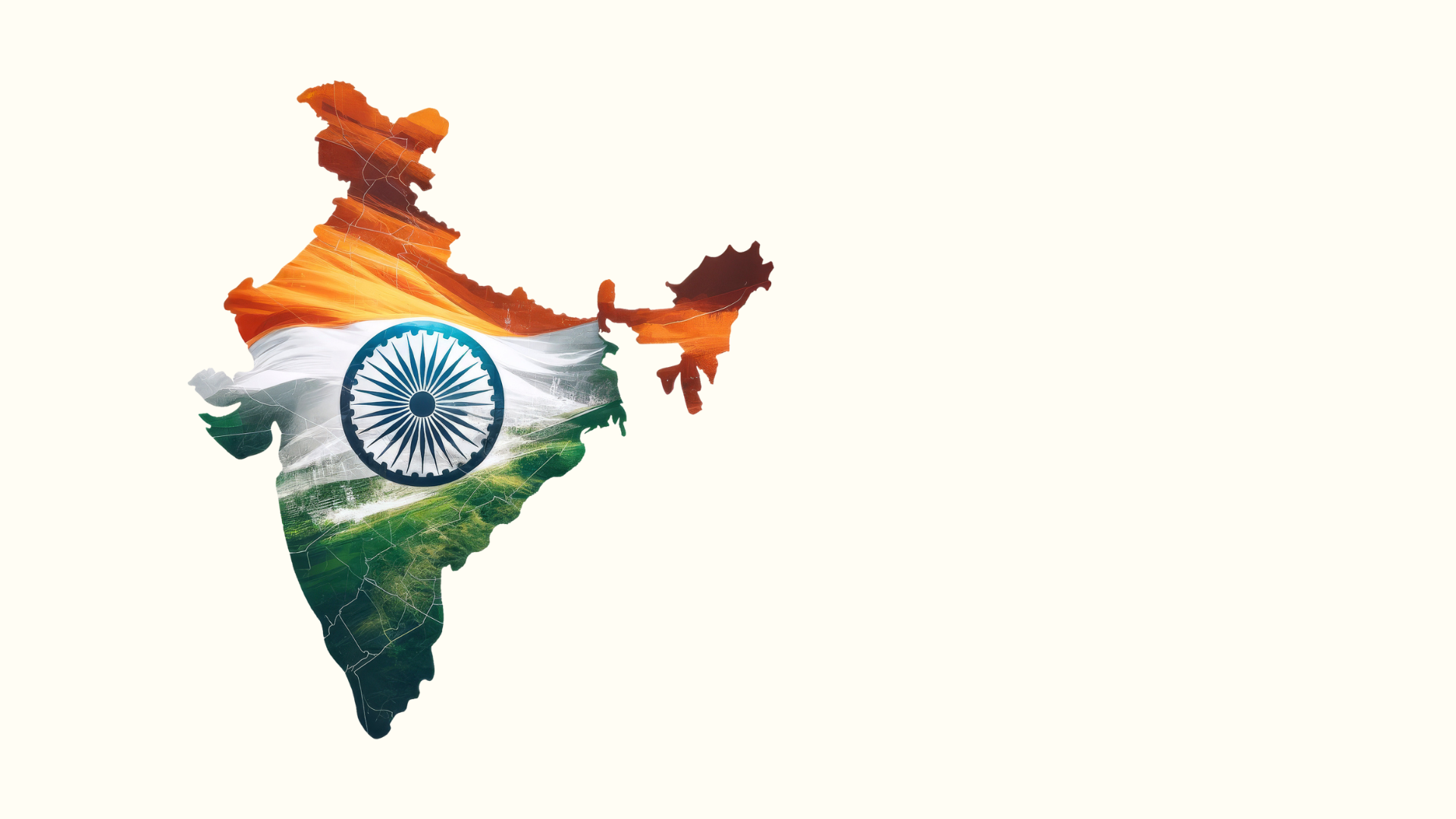 Map of India illustrated in the colors of the Indian flag, representing the country’s growing role in global AI data center and digital infrastructure investment.